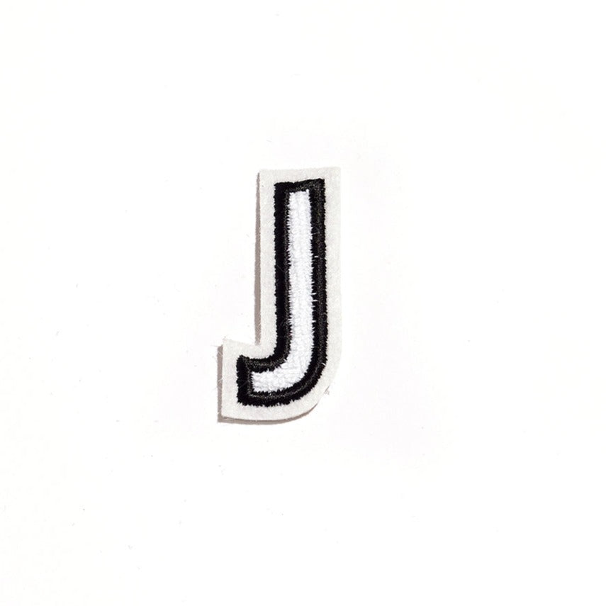 j'jute plush letter small J white