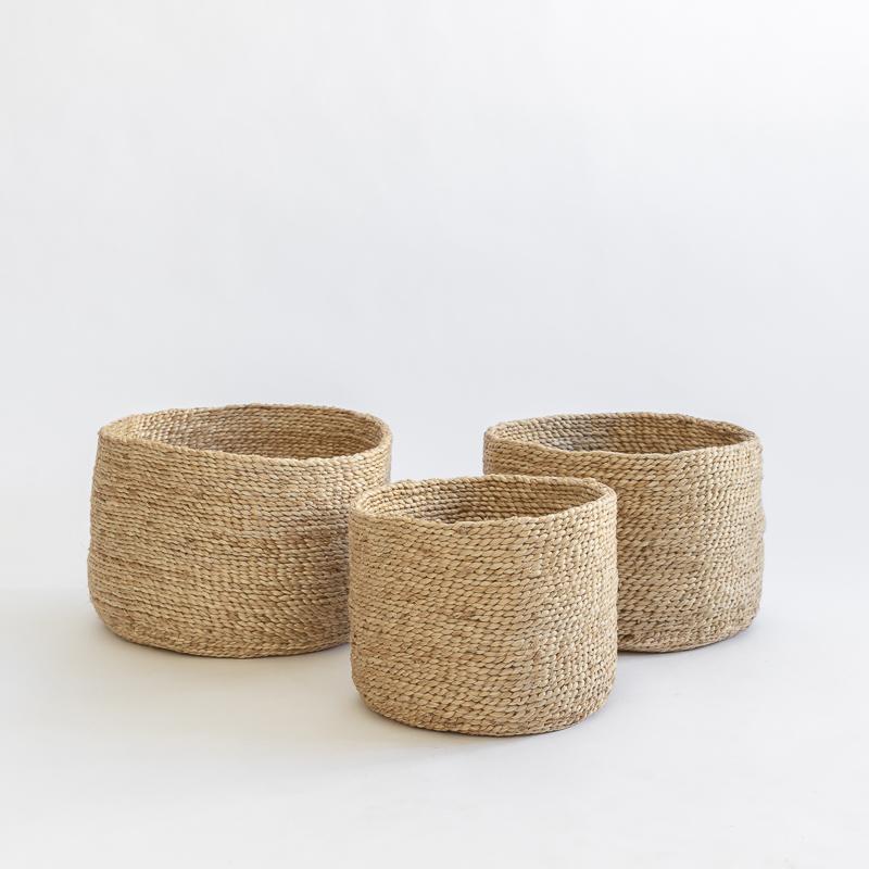 EDITION ROUND JUTE BASKETS NATURAL J'Jute